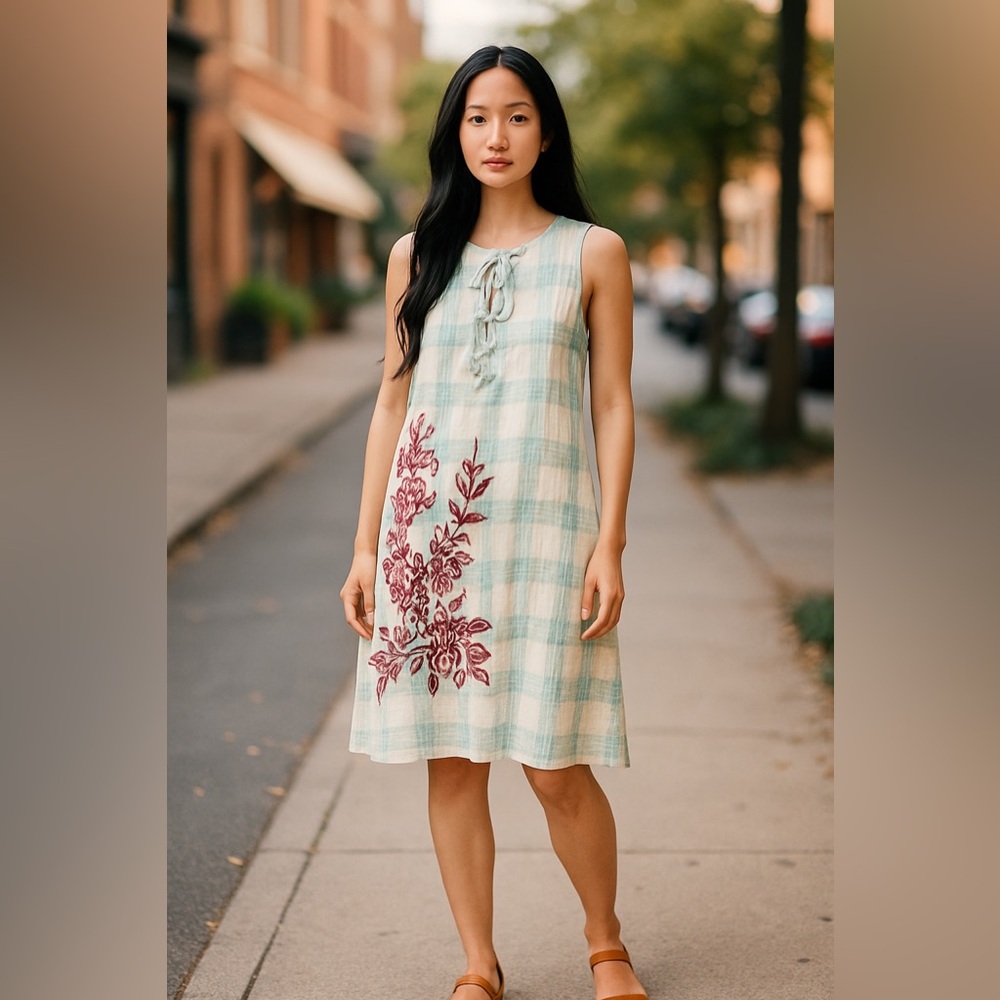 Entro | Embroidered Shift Dress - Boho - Vacation - NWT